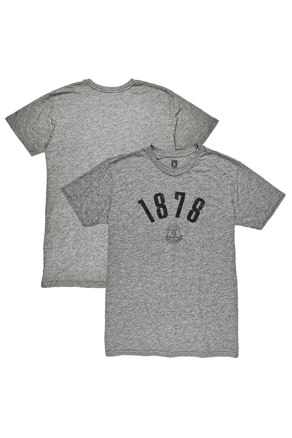 Men's 1863FC Heather Gray Everton Arched Date Vintage Tri-Blend T-Shirt