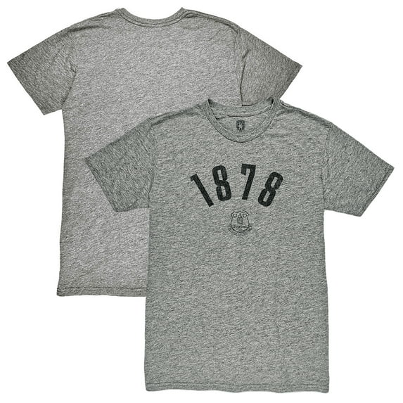 Men's 1863FC Heather Gray Everton Arched Date Vintage Tri-Blend T-Shirt