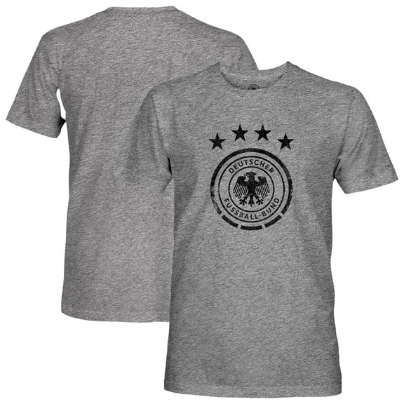 Men's 1863FC Heather Gray Germany National Team Mono Badge Vintage Tri-Blend T-Shirt
