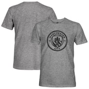 Mens 1863FC Heather Gray Manchester City Mono Badge Retro Tri-Blend T-Shirt