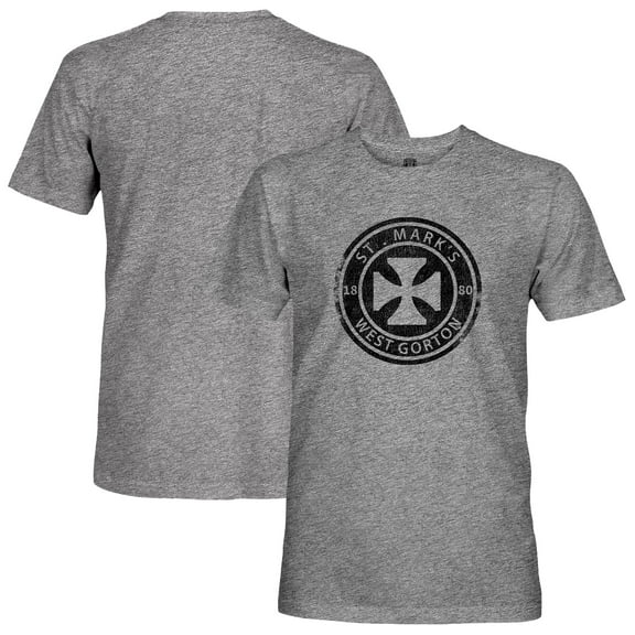 Men's 1863FC  Heather Gray Manchester City Retro St. Marks T-Shirt