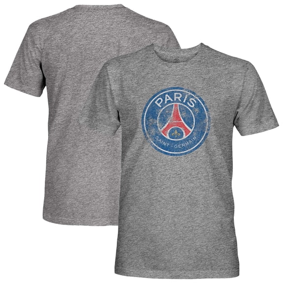 Men's 1863FC Heather Gray Paris Saint-Germain Color Badge Vintage Tri-Blend T-Shirt