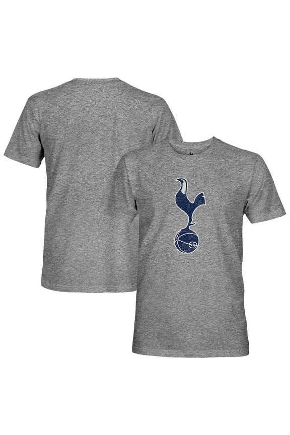 Men's 1863FC Heather Gray Tottenham Hotspur Color Crest Twisted Tri-Blend Slub T-Shirt