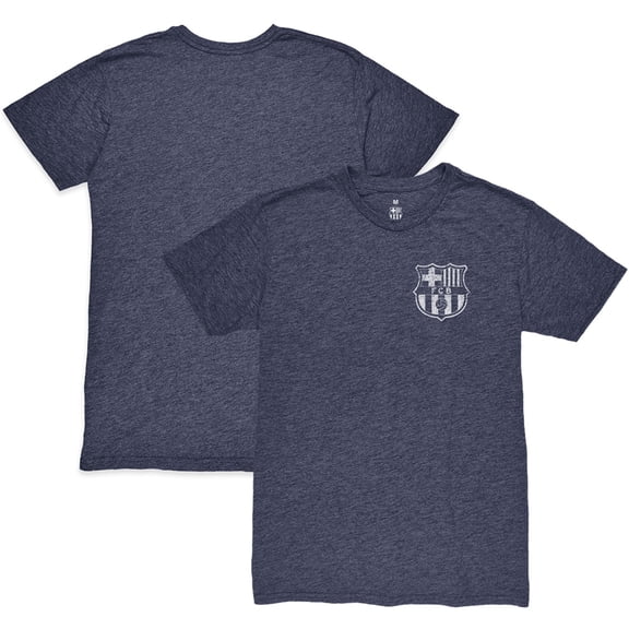 Men's 1863FC  Heather Navy Barcelona Front Back Date Twisted Tri-Blend T-Shirt