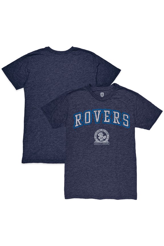 Men's 1863FC Heather Navy Blackburn Rovers Wordmark Slub T-Shirt