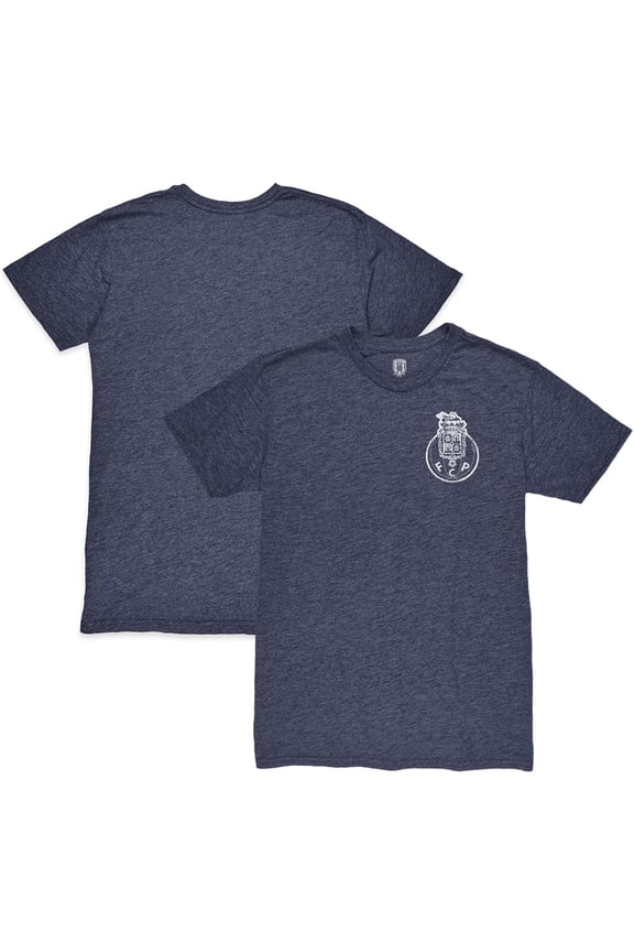Men's 1863FC Heather Navy FC Porto Front Back Date Twisted Tri-Blend T-Shirt