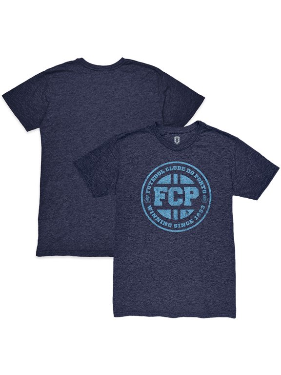 Men's 1863FC Heather Navy FC Porto Mono Crest Twisted Tri-Blend Slub T-Shirt