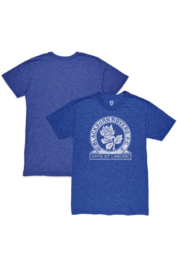 Men's 1863FC  Heather Royal Blackburn Rovers Mono Crest Twisted Tri-Blend Slub T-Shirt