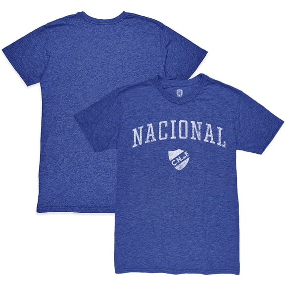 Men's 1863FC Heather Royal Club Nacional de Football Wordmark Twisted Tri-Blend Slub T-Shirt