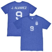 Mens 1863FC Juli-n -lvarez Blue Argentina National Team Retro Name & Number Tri-Blend T-Shirt