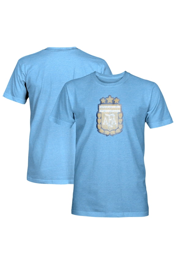 Men's 1863FC Light Blue Argentina National Team Color Badge Tri-Blend T-Shirt