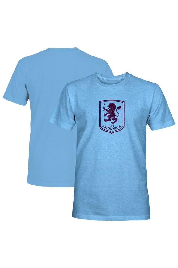 Men's 1863FC  Light Blue Aston Villa Mono Badge Vintage Tri-Blend T-Shirt