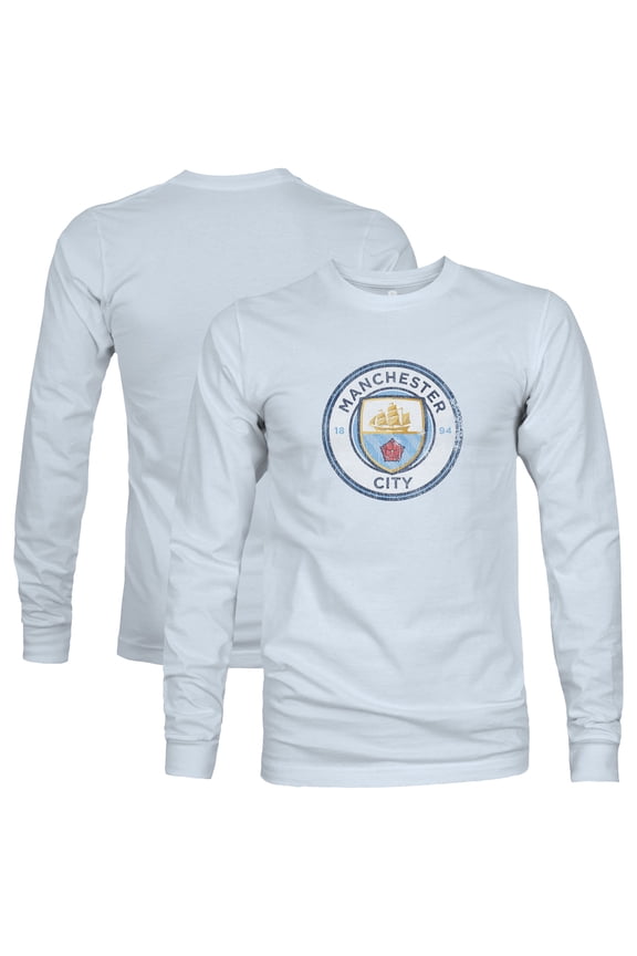 Men's 1863FC Light Blue Manchester City Color Badge Long Sleeve T-Shirt