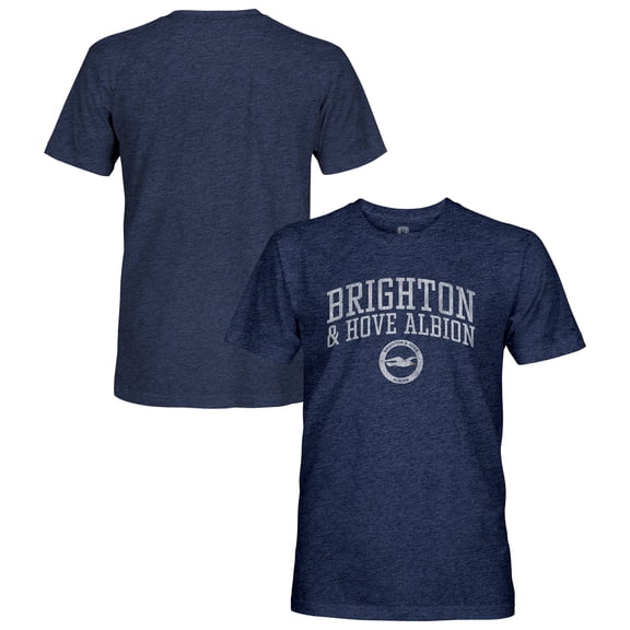 Men's 1863FC Navy Brighton and Hove Albion Athletic Wordmark Vintage Tri-Blend T-Shirt