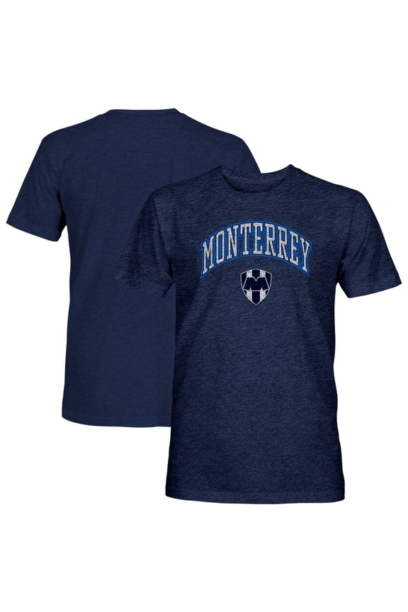 Men's 1863FC Navy CF Monterrey Athletic Wordmark Vintage Tri-Blend T-Shirt