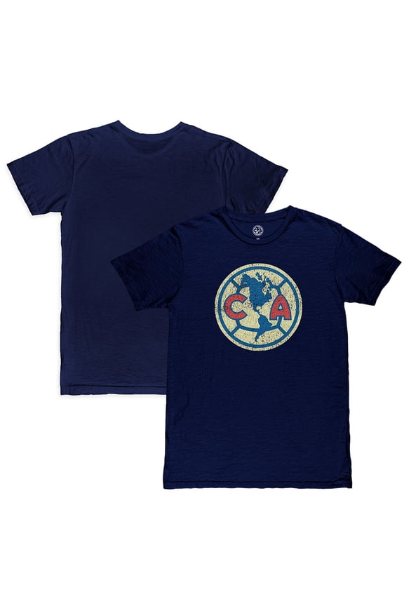 Men's 1863FC Navy Club America Color Crest Slub T-Shirt