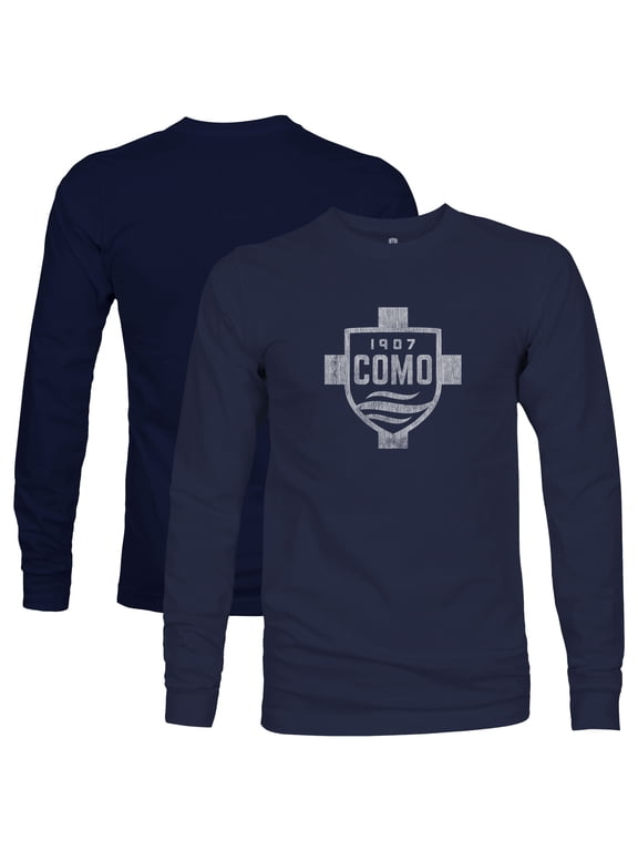 Men's 1863FC Navy Como 1907 Mono Badge Long Sleeve T-Shirt