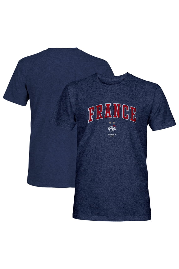 Men's 1863FC Navy France National Team Athletic Wordmark Vintage Tri-Blend T-Shirt