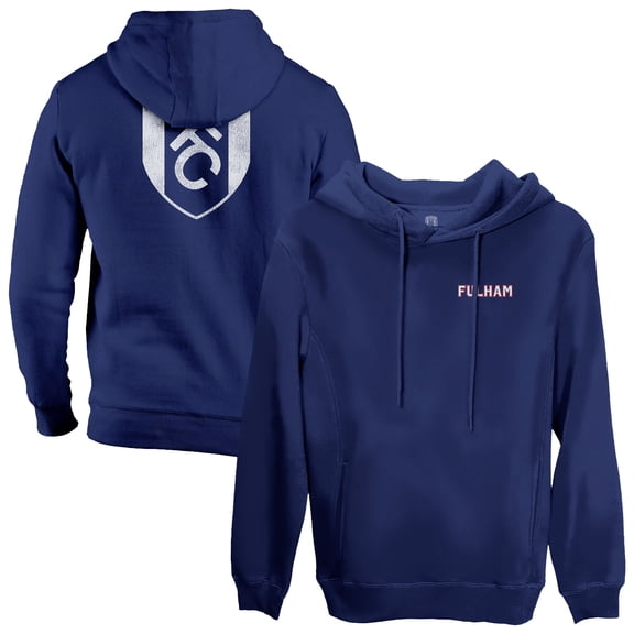 Men's 1863FC  Navy Fulham Wordmark Fleece Pullover Hoodie