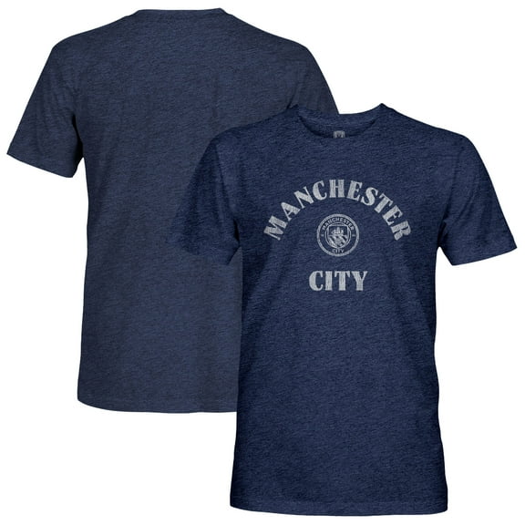 Men's 1863FC  Navy Manchester City Team Arch Retro Tri-Blend T-Shirt