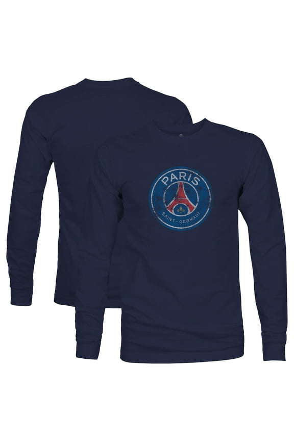 Men's 1863FC Navy Paris Saint-Germain Color Badge Long Sleeve T-Shirt