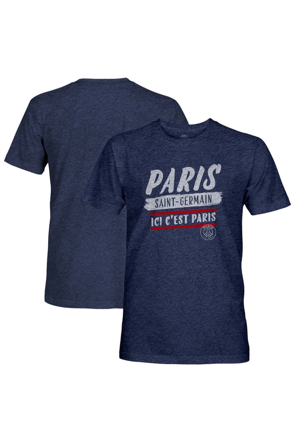 Men's 1863FC Navy Paris Saint-Germain Signage Vintage Tri-Blend T-Shirt