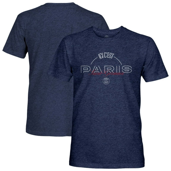 Men's 1863FC Navy Paris Saint-Germain Slogan Vintage Tri-Blend T-Shirt