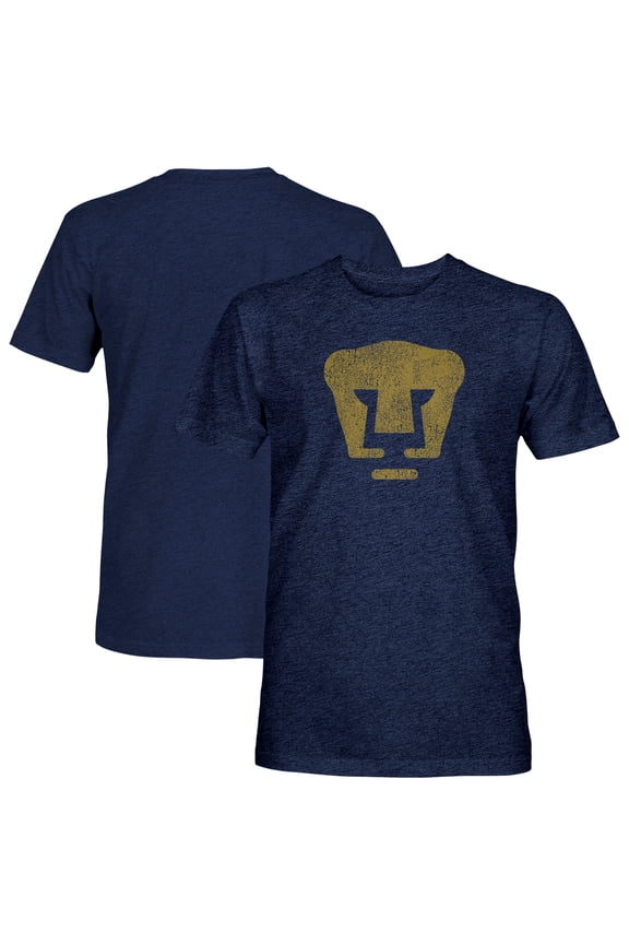Men's 1863FC Navy Pumas Mono Badge Vintage Tri-Blend T-Shirt