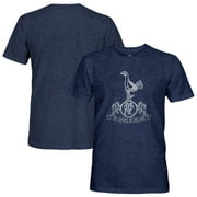 Mens 1863FC Navy Tottenham Hotspur Retro Mono Badge Vintage Tri-Blend T-Shirt