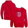 thumbnail image 1 of Men's 1863FC  Red Atletico de Madrid Color Badge Fleece Pullover Hoodie, 1 of 3