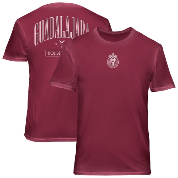 Men's 1863FC Red Chivas Back Wordmark Soft Wash T-Shirt