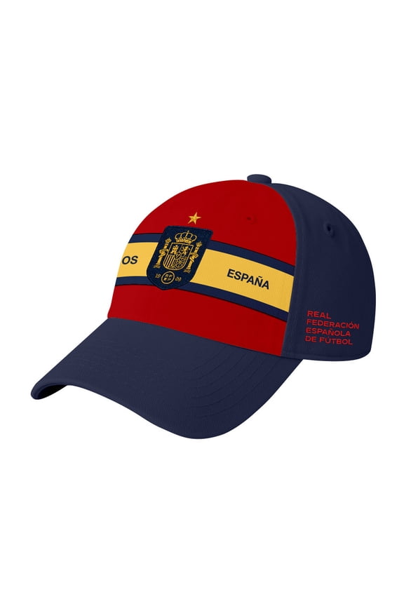 Men's 1863FC Red/Navy Spain National Team Striped Band Adjustable Hat