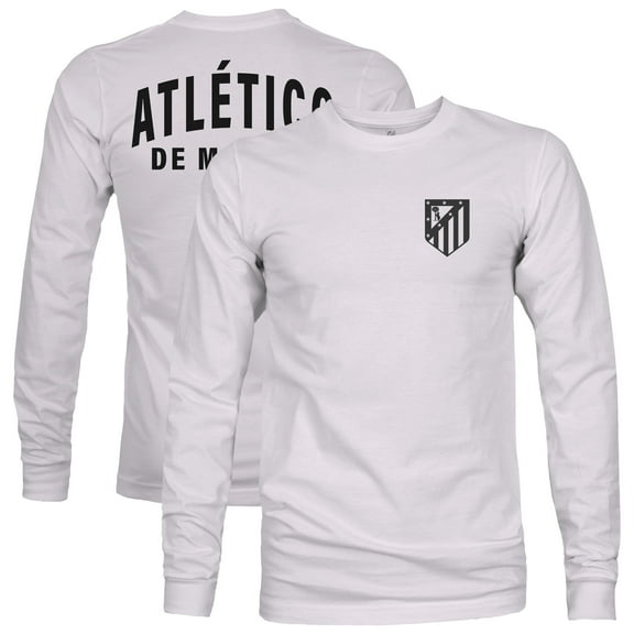 Men's 1863FC Silver Atletico de Madrid Team Arch Long Sleeve T-Shirt