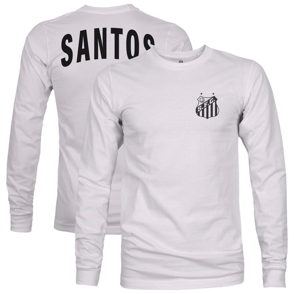 Men's 1863FC  Silver Santos FC Arch Long Sleeve T-Shirt