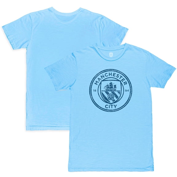 Men's 1863FC  Sky Blue Manchester City Mono Crest Slub T-Shirt