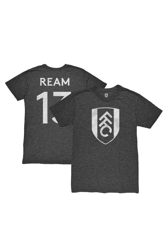 Men's 1863FC Tim Ream Heather Black Fulham Player Name & Number Twisted Tri-Blend T-Shirt