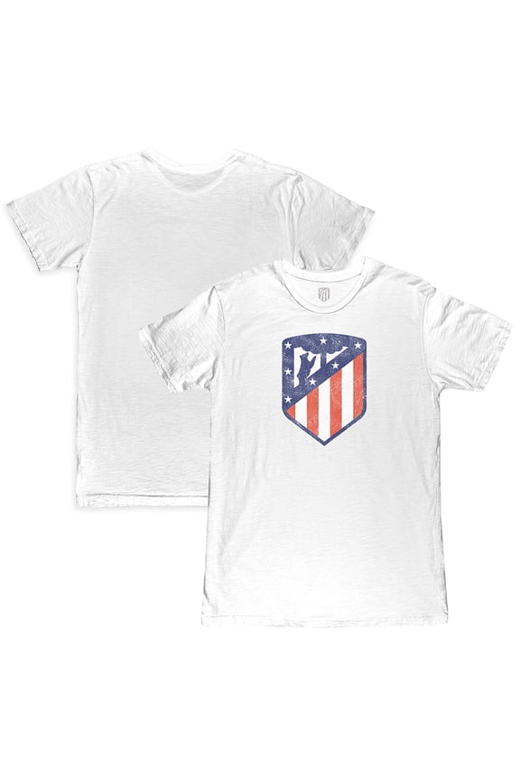Men's 1863FC White Atletico de Madrid Color Crest Slub T-Shirt