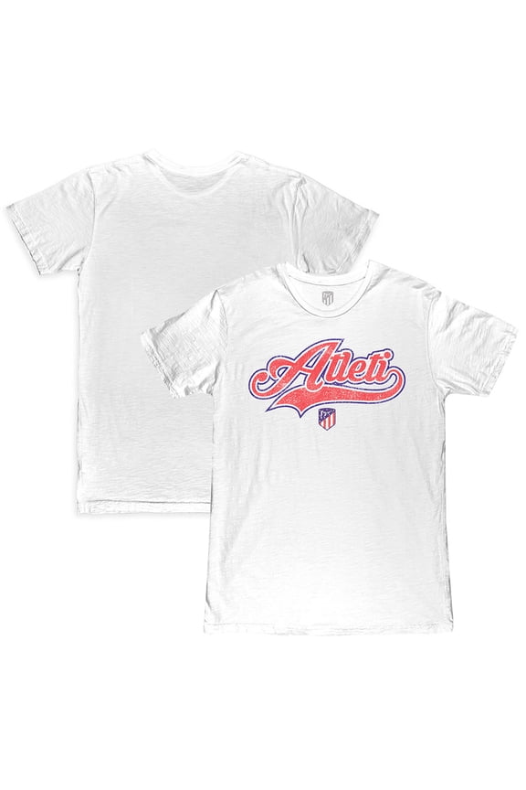 Men's 1863FC  White Atletico de Madrid Script Slub T-Shirt