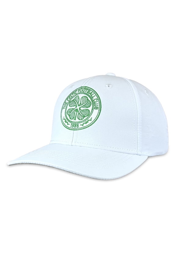 Men's-1863FC  White Celtic Mono Badge Adjustable Hat
