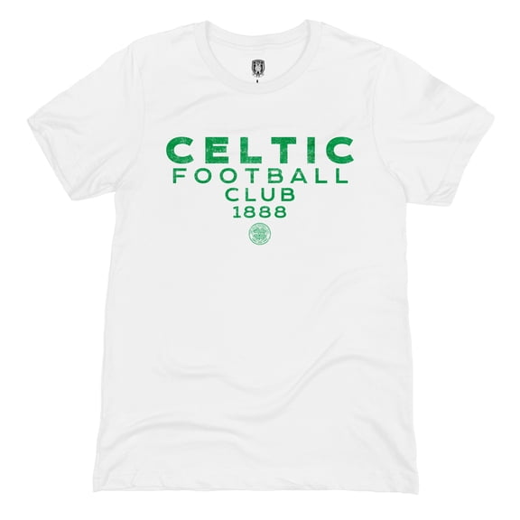 Men's 1863FC White Celtic Tapered Text T-Shirt