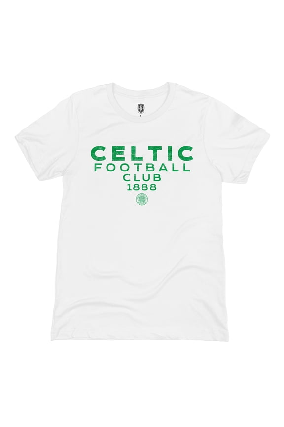 Men's 1863FC White Celtic Tapered Text T-Shirt