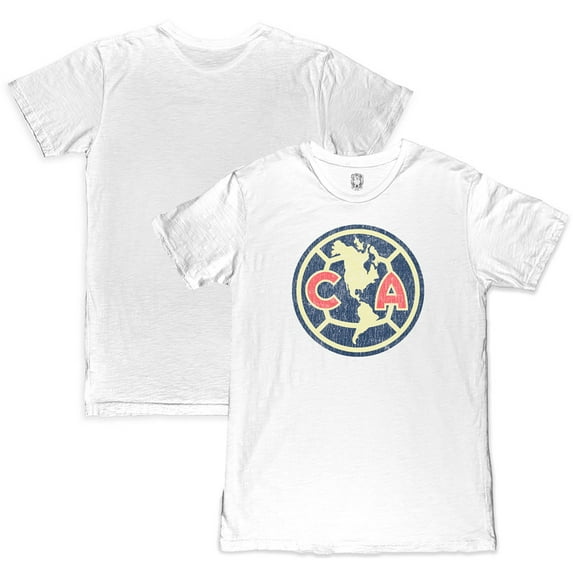 Men's 1863FC White Club America Color Crest Slub T-Shirt