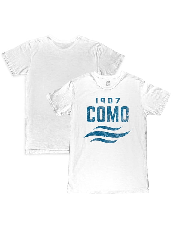Men's 1863FC White Como 1907 Mono Crest Slub T-Shirt