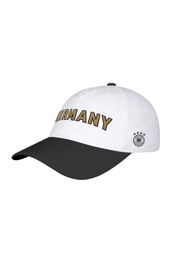 Men's 1863FC White Germany National Team Wordmark Analog Adjustable Hat