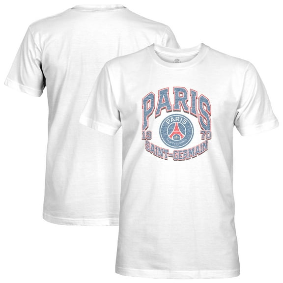 Men's 1863FC White Paris Saint-Germain Retro Wordmark T-Shirt