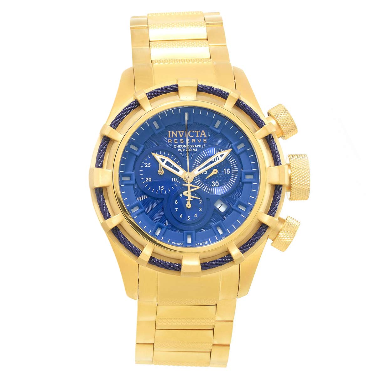 Men's 19521 Bolt Quartz Chronograph Blue Dial Watch - Walmart.com