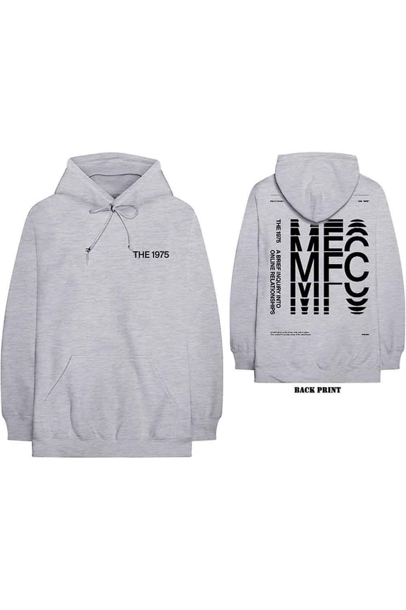 Men's 1975 ABIIOR MFC (Back Print) Hooded Sweatshirt X-Large Grey