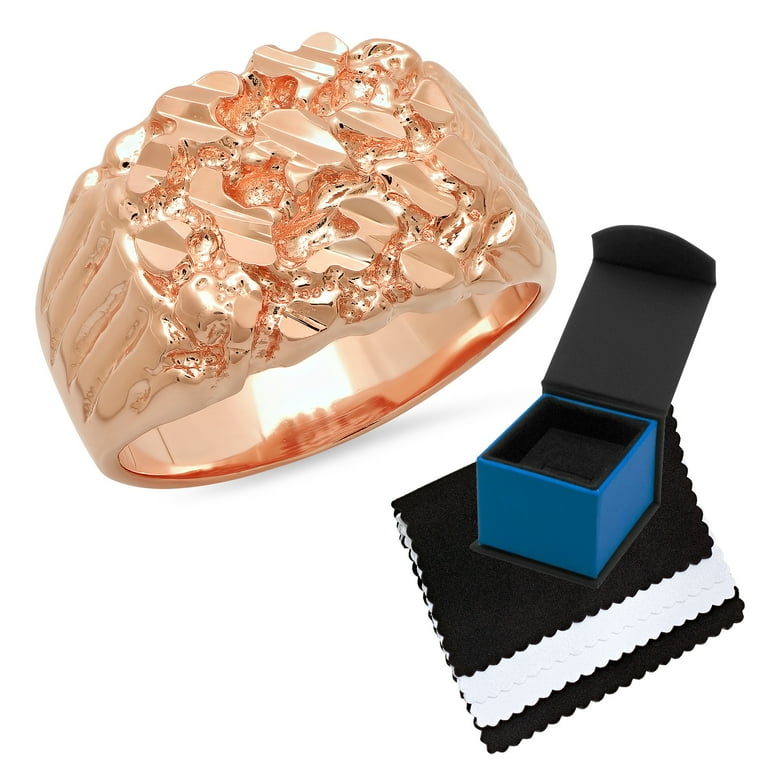 Rose gold nugget ring deals