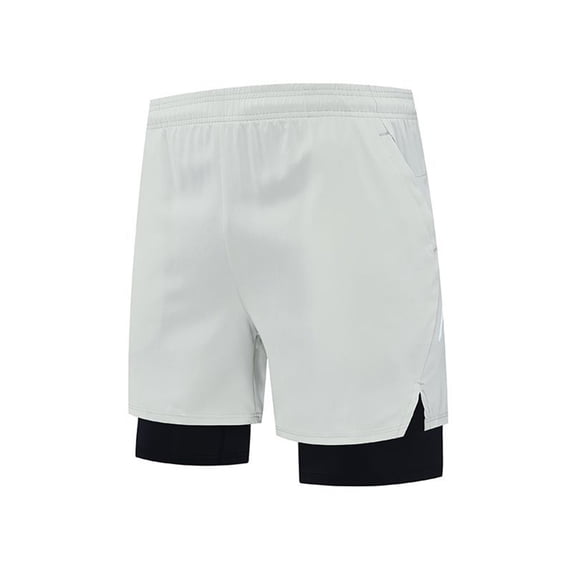 Men's 2 in 1 Athletic Running Shorts 7" Inseam Performance Short Pants with Compression Liner, Quick Dry Training Workout Short with Zipper Pockets for Fitness