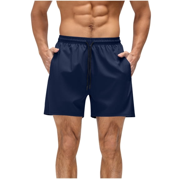 Men's 2 in 1 Athletic Shorts 5" Inseam Quick Dry Running Short Pants with Compression Liner, Muscle Fit Training Shorts for Workout, Zipper Pockets Elastic Waist